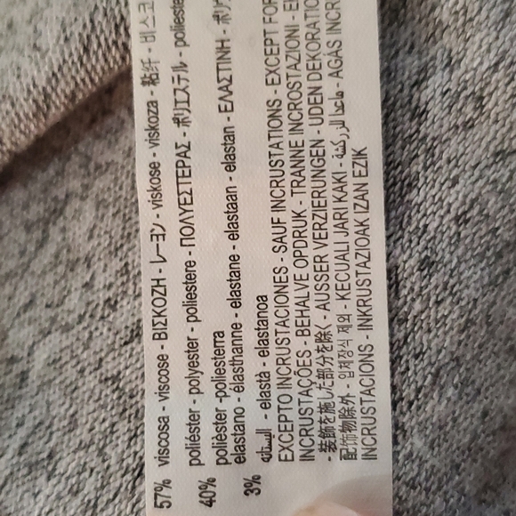 Zara Pearl Embellished Crew Neck Oversized Sweater Size Small in Gray - Picture 10 of 10